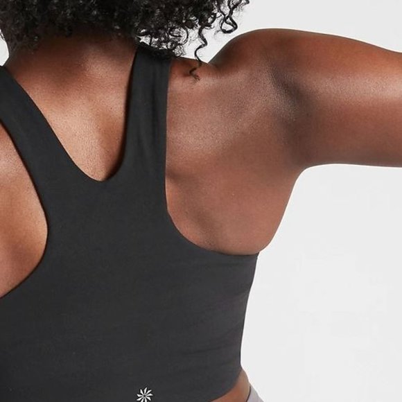 NWT Athleta Black Conscious Crop Sports Bra - Picture 3 of 7